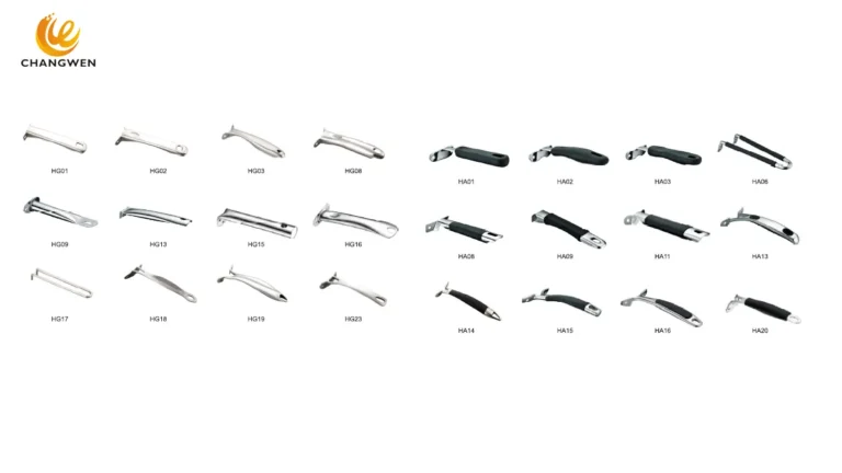 Stainless steel cookware handles